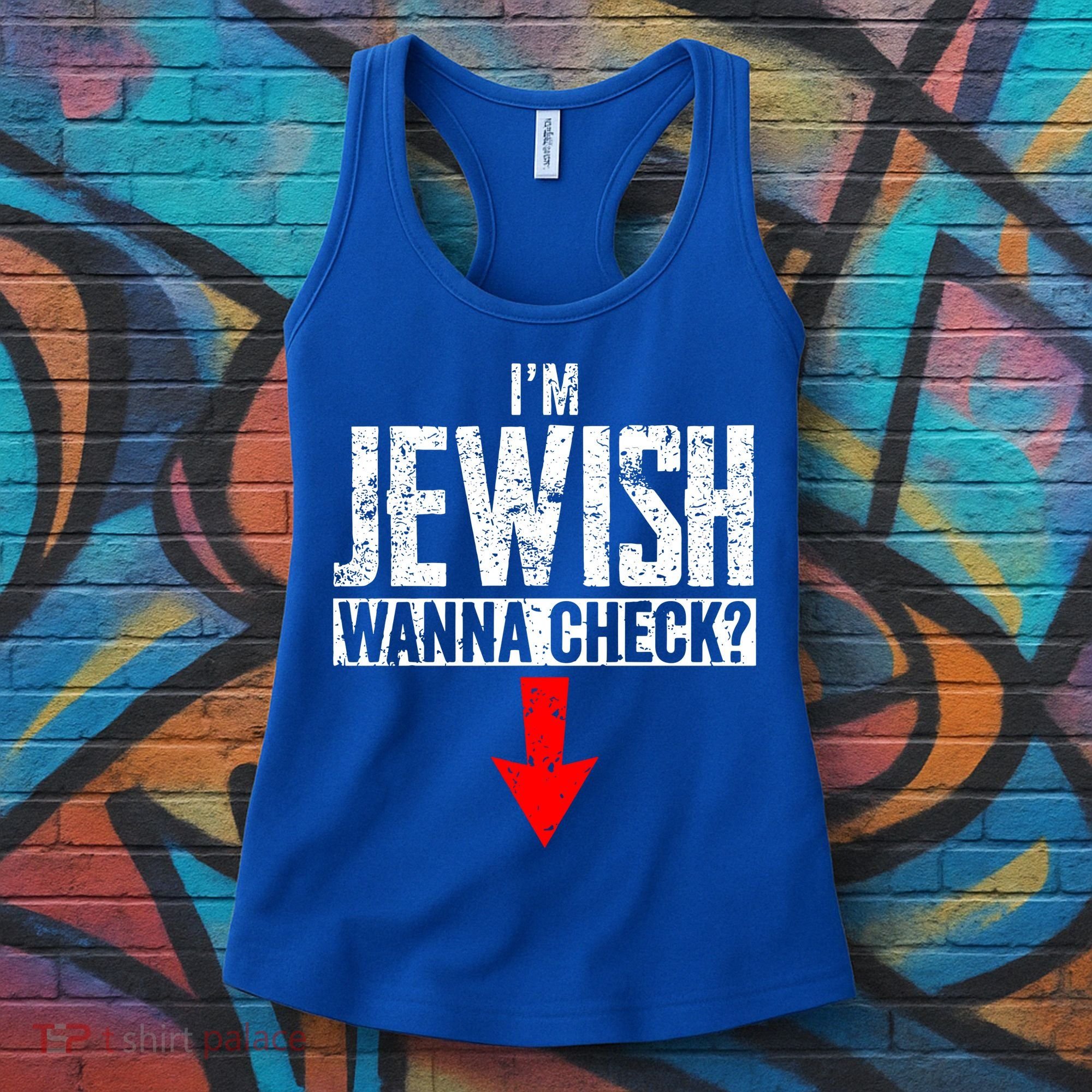 IM Jewish Wanna Check Hebrew Hanukkah Passover Brit Milah Women's Tank Top