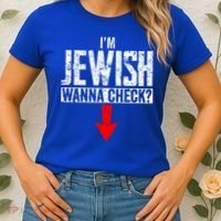 IM Jewish Wanna Check Hebrew Hanukkah Passover Brit Milah Women's T-Shirt thumb 2
