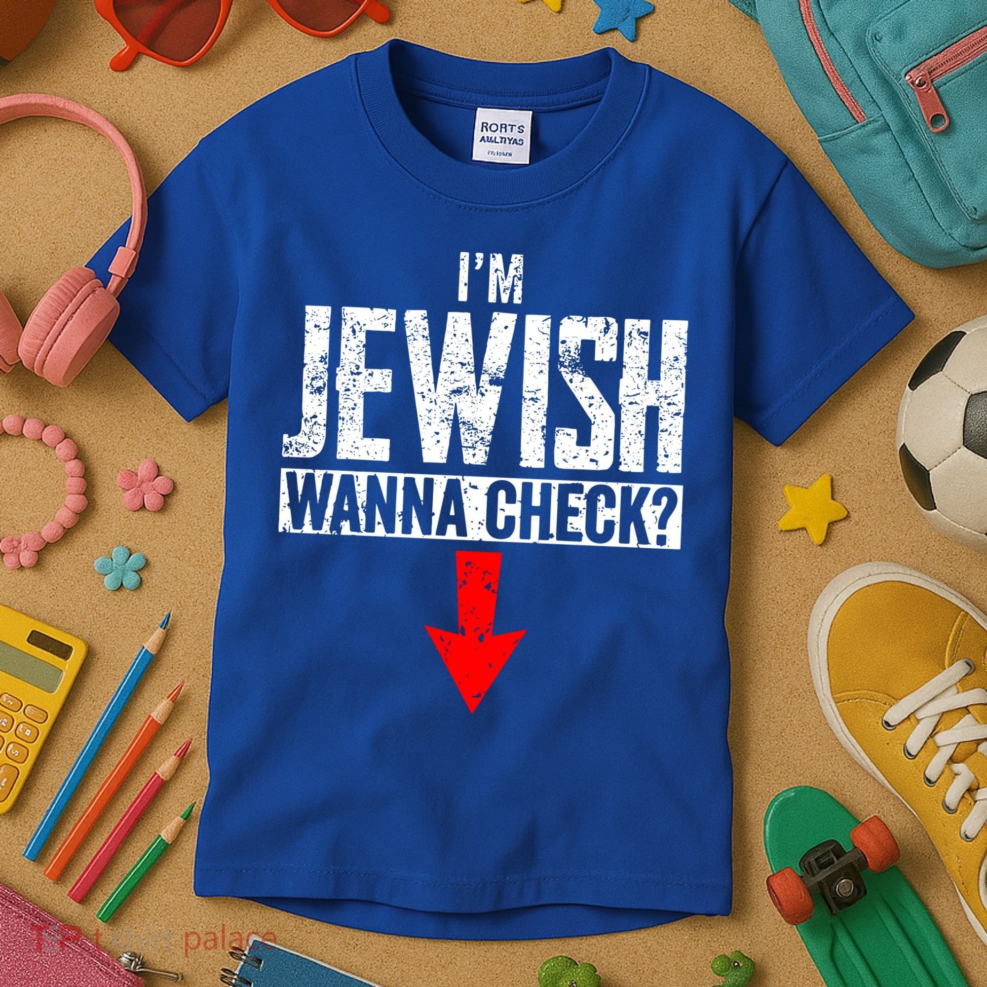 IM Jewish Wanna Check Hebrew Hanukkah Passover Brit Milah Kids T-Shirt