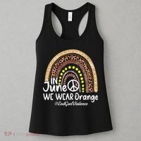 In June We Wear Orange End Gun Violence Awareness Rainbow Women's Tank Top thumb 3