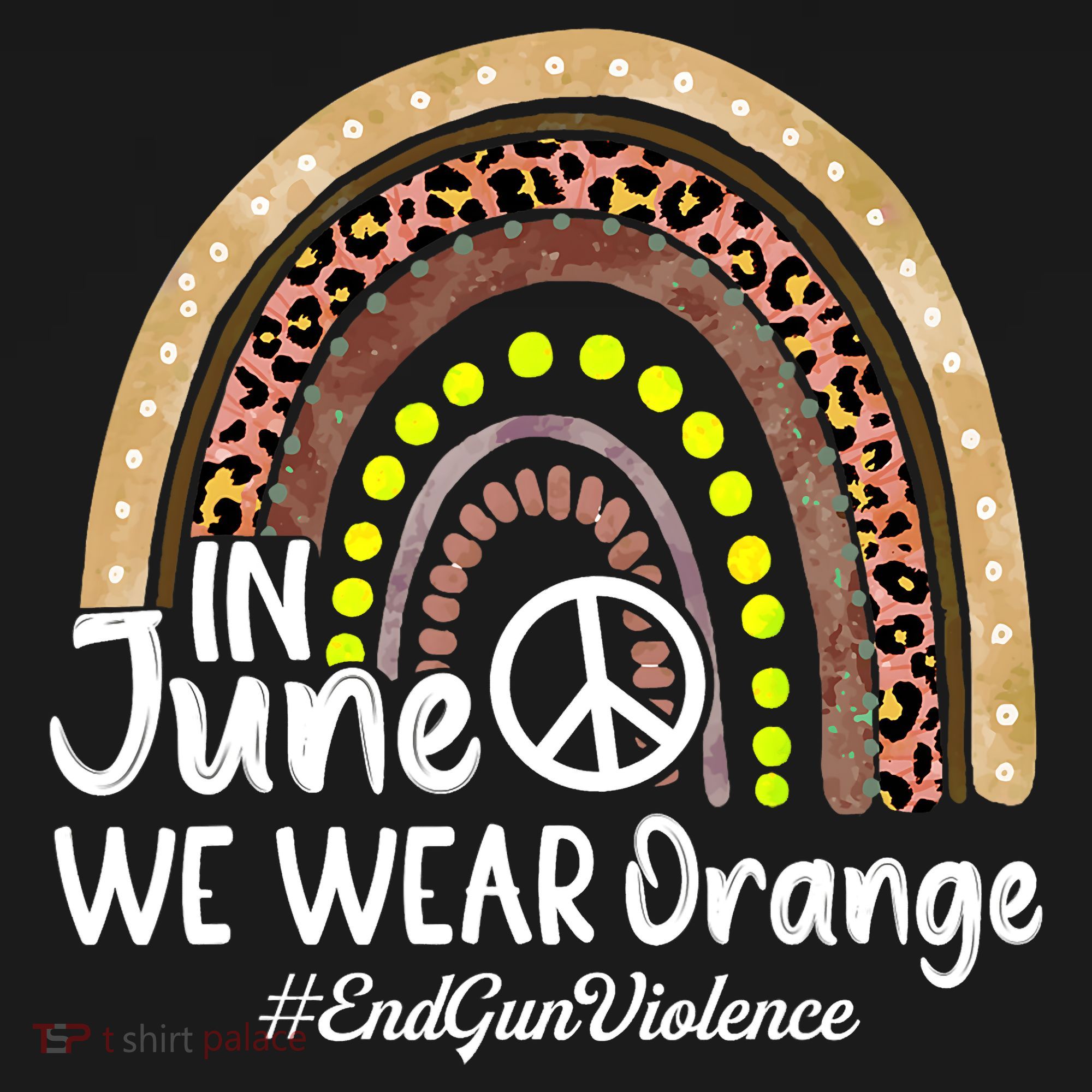 In June We Wear Orange End Gun Violence Awareness Rainbow Kids Sweatshirt