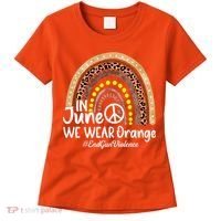 In June We Wear Orange End Gun Violence Awareness Rainbow Women's T-Shirt thumb 0