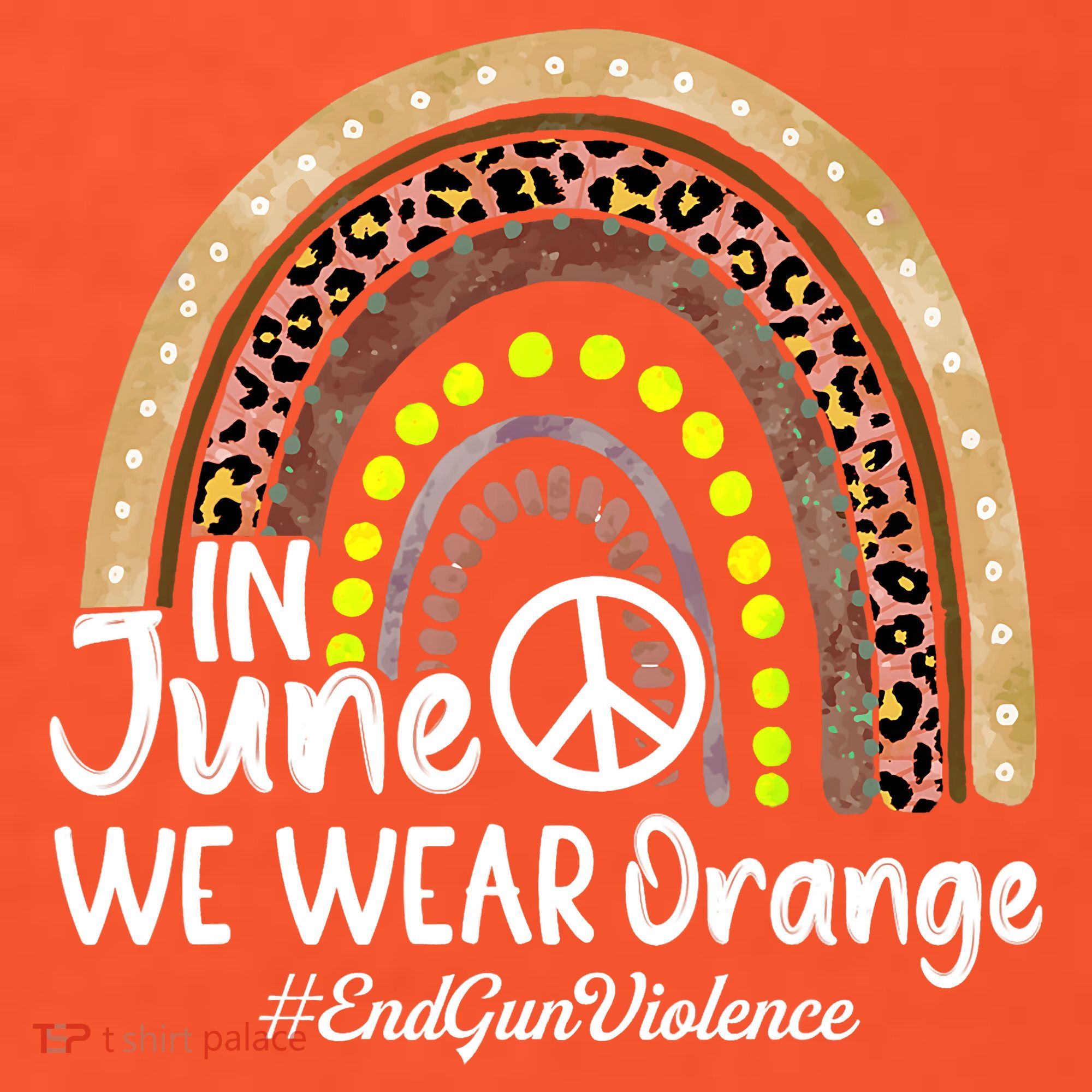 In June We Wear Orange End Gun Violence Awareness Rainbow Women's T-Shirt