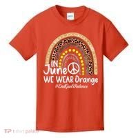 In June We Wear Orange End Gun Violence Awareness Rainbow Kids T-Shirt thumb 0