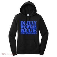 In July We Wear Blue Juvenile Arthritis Awareness Groovy Meaningful Gift Women's Hoodie thumb 0