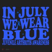 In July We Wear Blue Juvenile Arthritis Awareness Groovy Meaningful Gift Golf Towel thumb 3