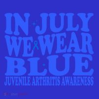 In July We Wear Blue Juvenile Arthritis Awareness Groovy Meaningful Gift Mousepad thumb 1
