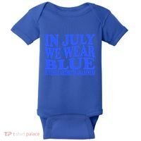 In July We Wear Blue Juvenile Arthritis Awareness Groovy Meaningful Gift Baby Bodysuit thumb 0