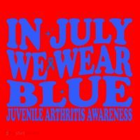 In July We Wear Blue Juvenile Arthritis Awareness Groovy Meaningful Gift Santa Hat thumb 1