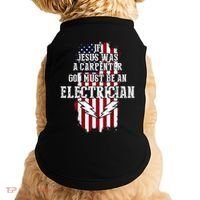 If Jesus Was A Carpenter God Must Be An Electrician Doggie Tank thumb 0