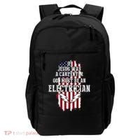 If Jesus Was A Carpenter God Must Be An Electrician Backpack thumb 0