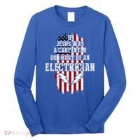 If Jesus Was A Carpenter God Must Be An Electrician Long Sleeve Shirt thumb 0