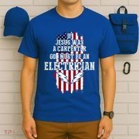 If Jesus Was A Carpenter God Must Be An Electrician T-Shirt thumb 6