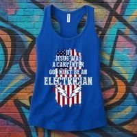 If Jesus Was A Carpenter God Must Be An Electrician Women's Tank Top thumb 3