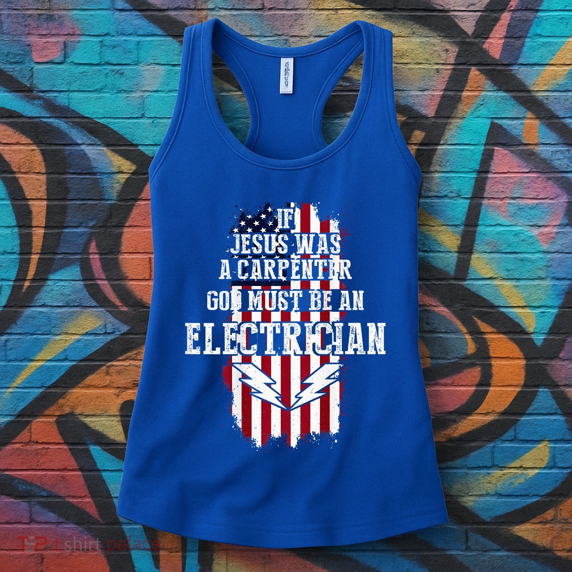 If Jesus Was A Carpenter God Must Be An Electrician Women's Tank Top