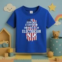 If Jesus Was A Carpenter God Must Be An Electrician Toddler T-Shirt thumb 3