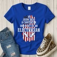 If Jesus Was A Carpenter God Must Be An Electrician Women's T-Shirt thumb 3