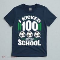 I Kicked 100 Days Of School Soccer Player Costume Boy T-Shirt thumb 5