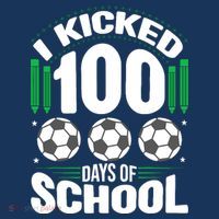 I Kicked 100 Days Of School Soccer Player Costume Boy Polo thumb 2