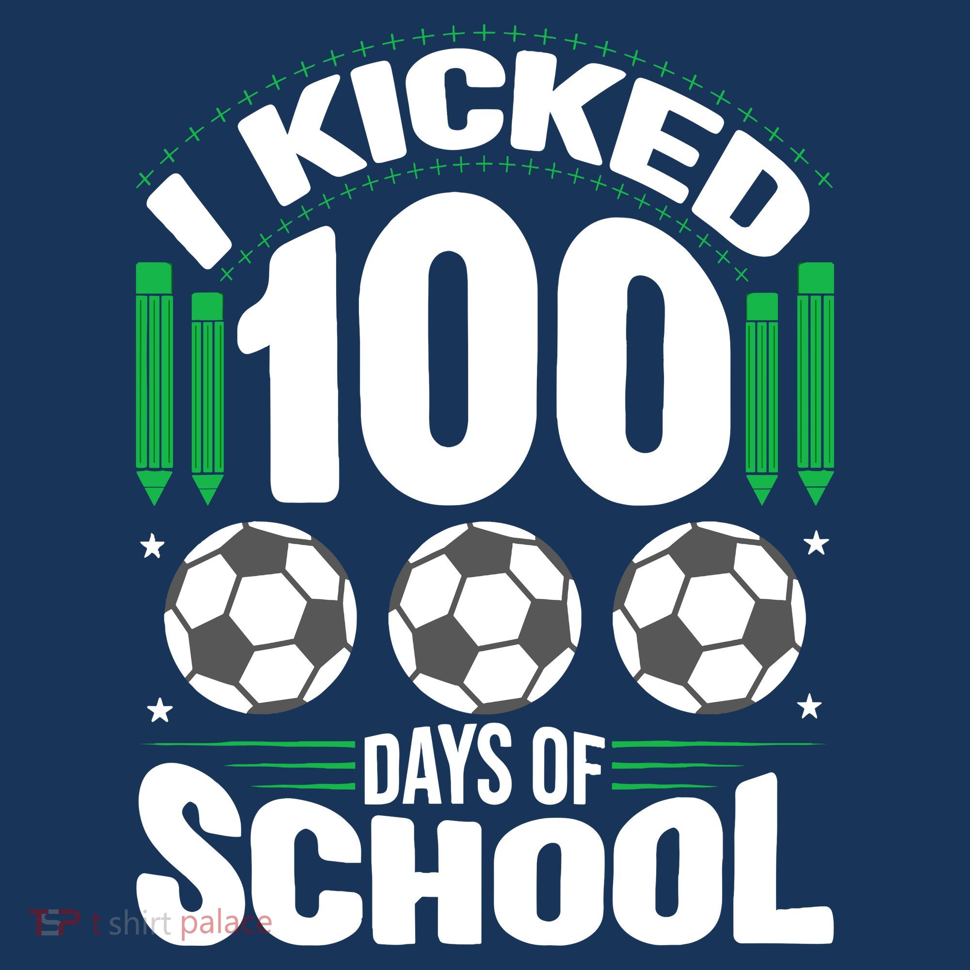 I Kicked 100 Days Of School Soccer Player Costume Boy Polo