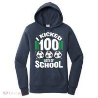 I Kicked 100 Days Of School Soccer Player Costume Boy Women's Hoodie thumb 0