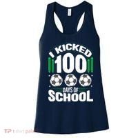 I Kicked 100 Days Of School Soccer Player Costume Boy Women's Tank Top thumb 0