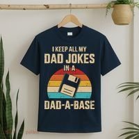 I Keep All My Dad Jokes In A Dad A Base T-Shirt thumb 2