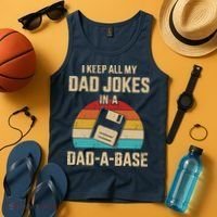 I Keep All My Dad Jokes In A Dad A Base Tank Top thumb 4