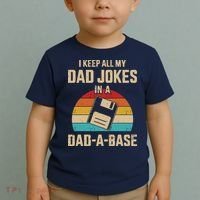 I Keep All My Dad Jokes In A Dad A Base Toddler T-Shirt thumb 2