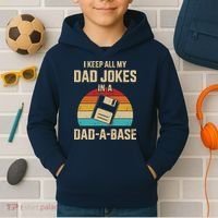 I Keep All My Dad Jokes In A Dad A Base Kids Hoodie thumb 2