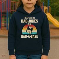 I Keep All My Dad Jokes In A Dad A Base Kids Hoodie thumb 3