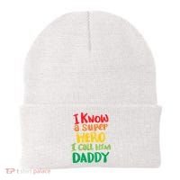 I Know A Super Hero I Call Him Daddy Beanie thumb 0