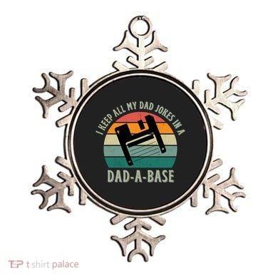 I Keep All My Dad Jokes In A DadABase Vintage Fathers Day Ornament