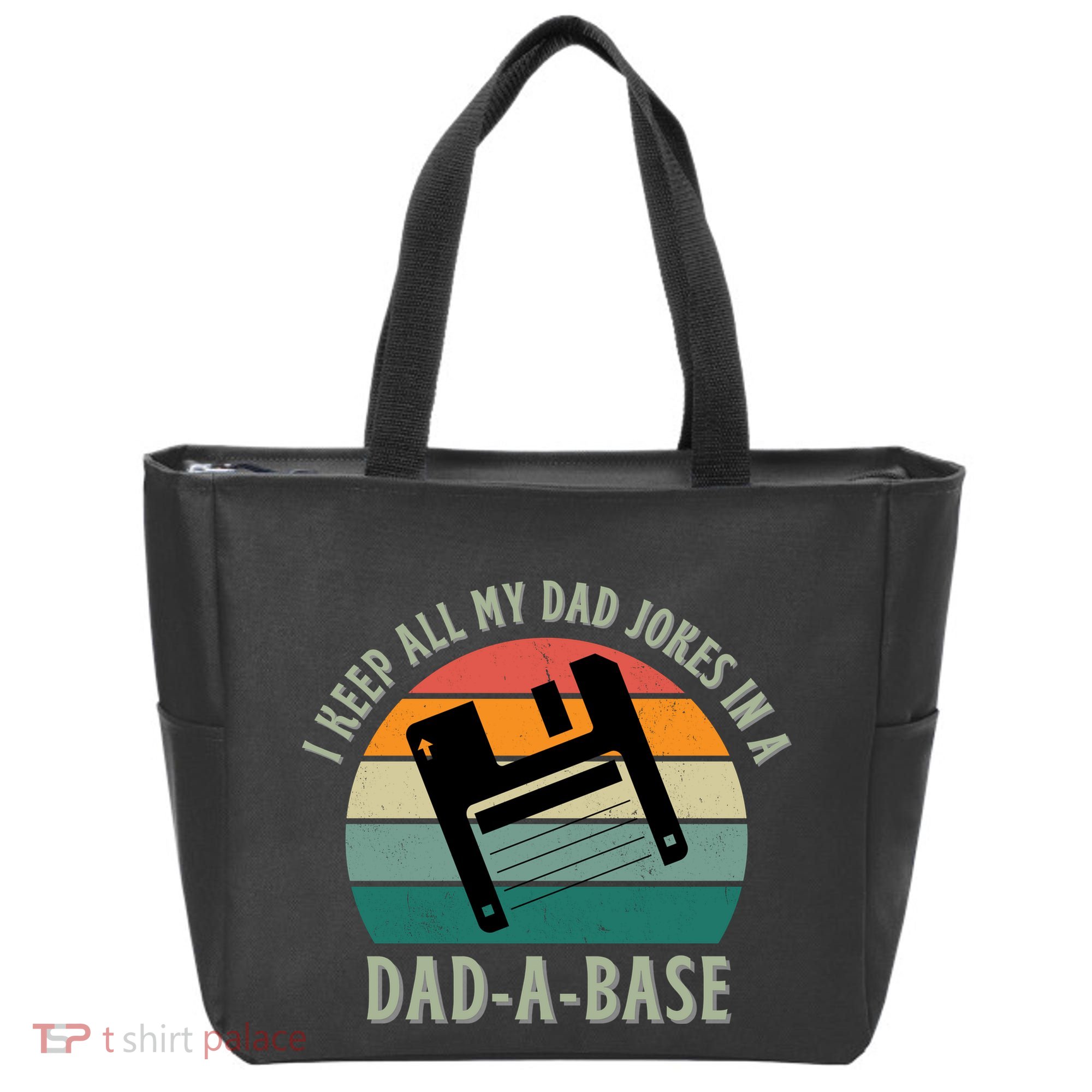 I Keep All My Dad Jokes In A DadABase Vintage Fathers Day Tote Bag