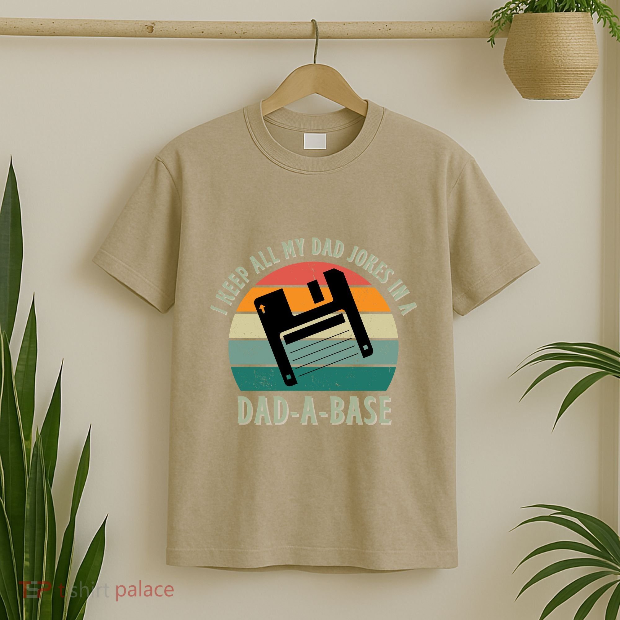 I Keep All My Dad Jokes In A DadABase Vintage Fathers Day T-Shirt
