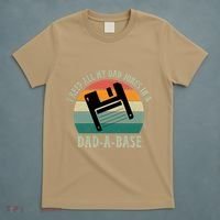 I Keep All My Dad Jokes In A DadABase Vintage Fathers Day T-Shirt thumb 5