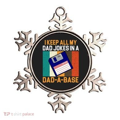 I Keep All My Dad Jokes In A Dad A Base Vintage Funny Ornament