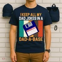 I Keep All My Dad Jokes In A Dad A Base Vintage Funny T-Shirt thumb 6