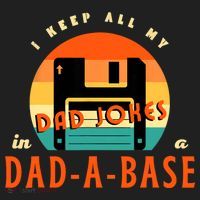 I Keep All My Dad Jokes In A DadABase Funny Retro Dad Joke Beanie thumb 2
