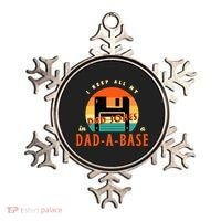 I Keep All My Dad Jokes In A DadABase Funny Retro Dad Joke Ornament thumb 0