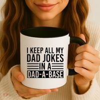 I Keep All My Dad Jokes In A Dad A Base Dad Jokes Coffee Mug thumb 3