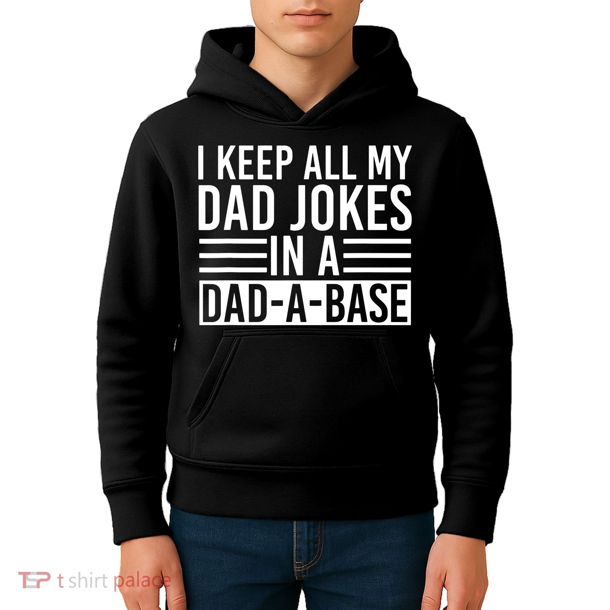 I Keep All My Dad Jokes In A Dad A Base Dad Jokes Kids Hoodie