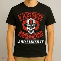 I Kissed A Firefighter And I Like It T-Shirt thumb 3