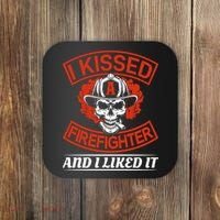 I Kissed A Firefighter And I Like It Coaster thumb 0