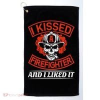 I Kissed A Firefighter And I Like It Golf Towel thumb 0