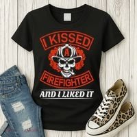I Kissed A Firefighter And I Like It Women's T-Shirt thumb 3