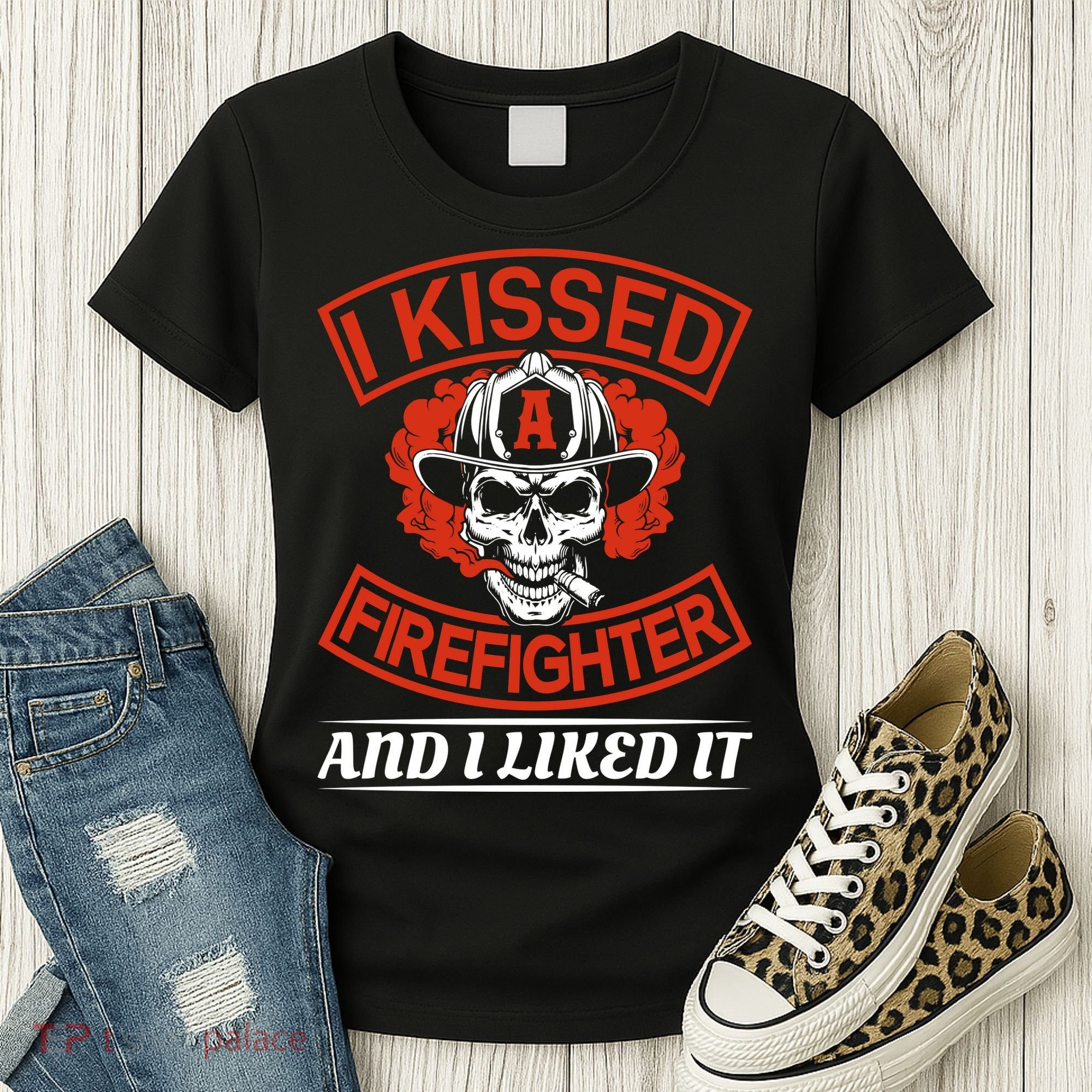 I Kissed A Firefighter And I Like It Women's T-Shirt