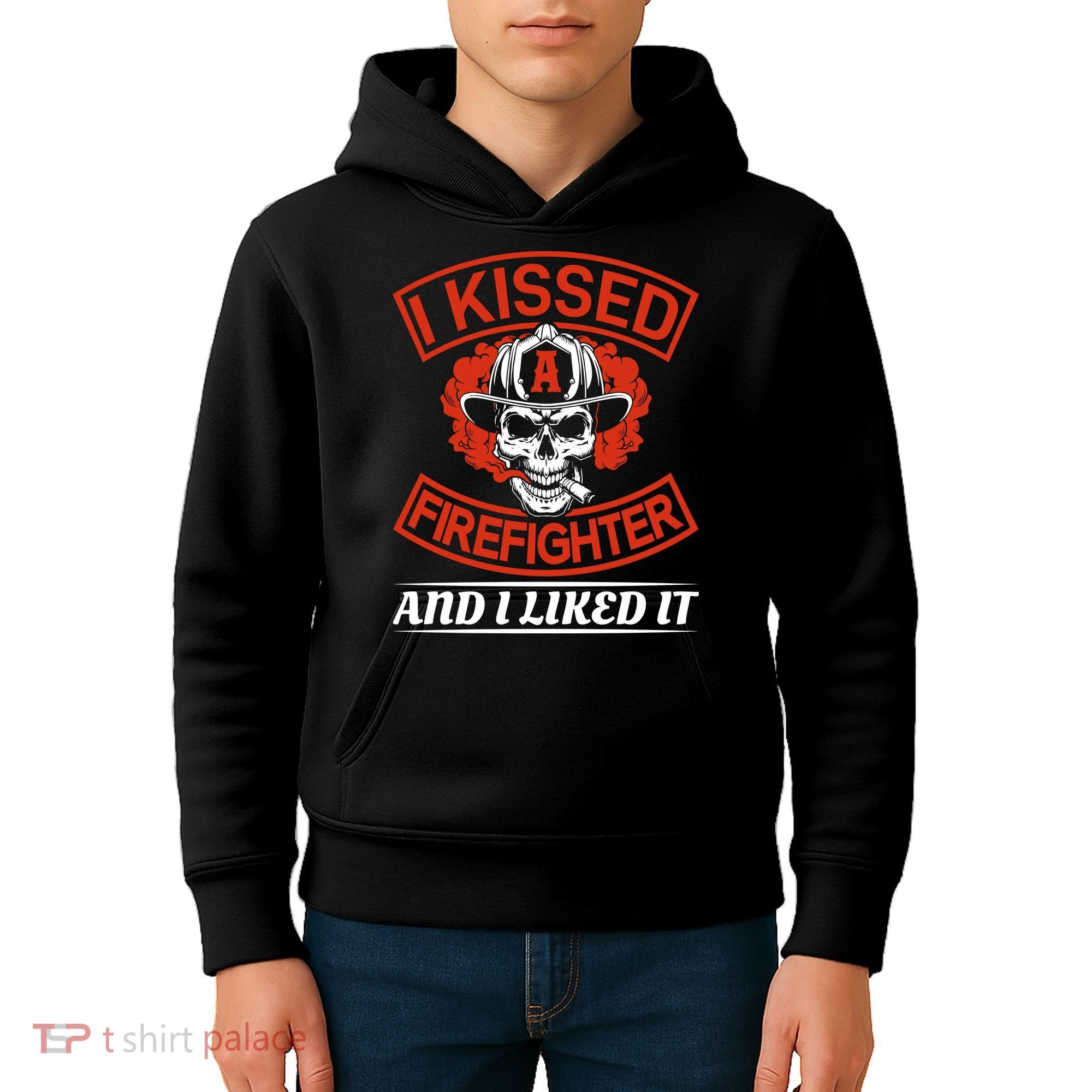 I Kissed A Firefighter And I Like It Kids Hoodie