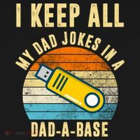 I Keep All My Dad Jokes In A Dad A Base Retro Sunset Bucket Hat thumb 4