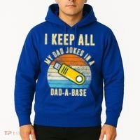 I Keep All My Dad Jokes In A Dad A Base Retro Sunset Hoodie thumb 2